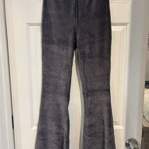Aerie Charcoal Corduroy Flare leggings